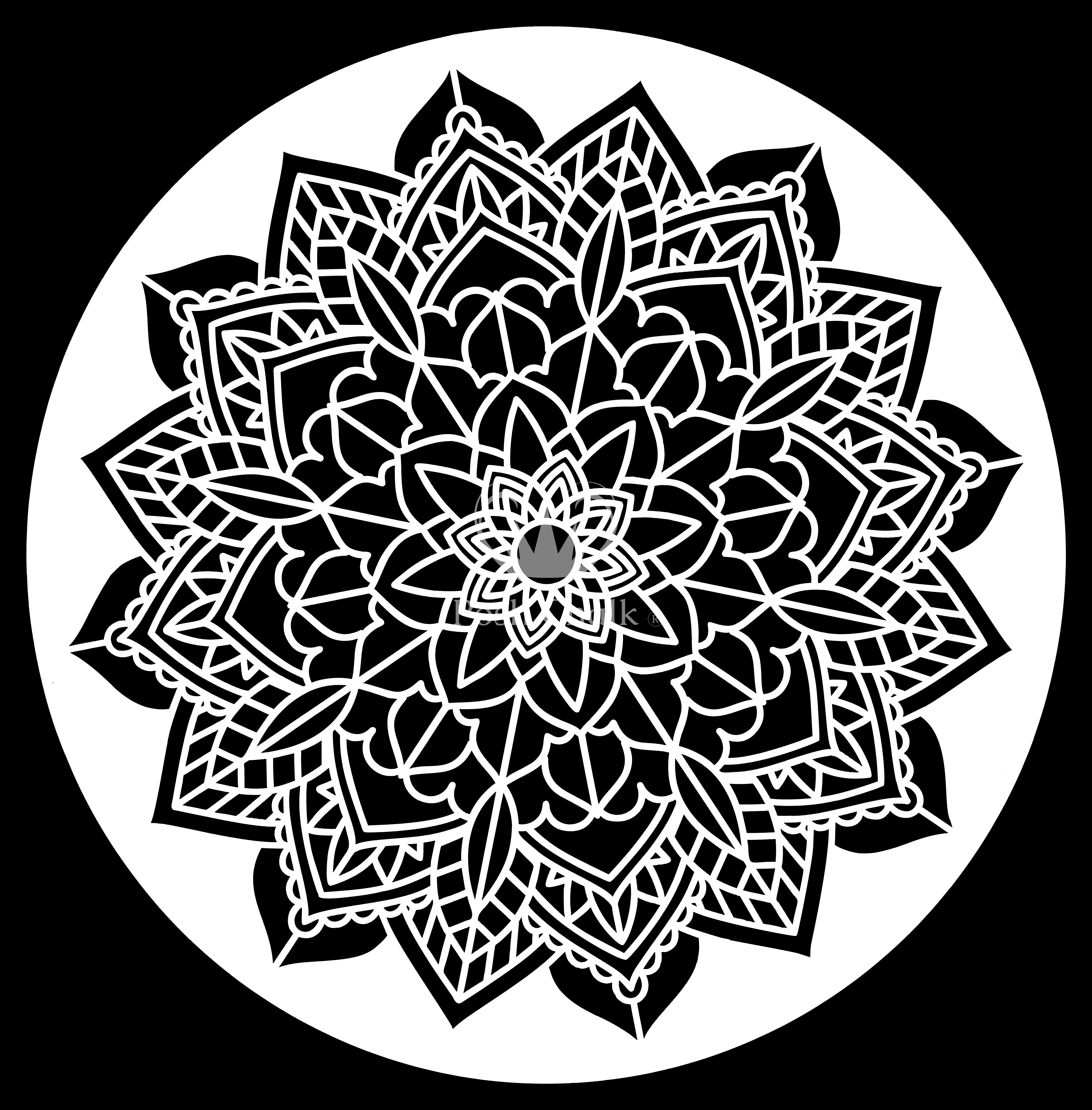 Mandala Design Stencil